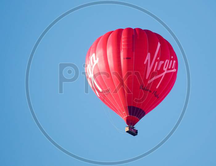 Hot Air Balloon Flying Over Bath