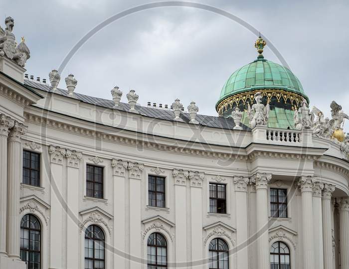 Hofburg At Heldenplatz In Vienna