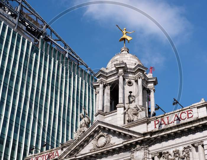 Replica Gilded Statue Of Anna Pavlova On The Cupola Of The Victoria Palace Theatre