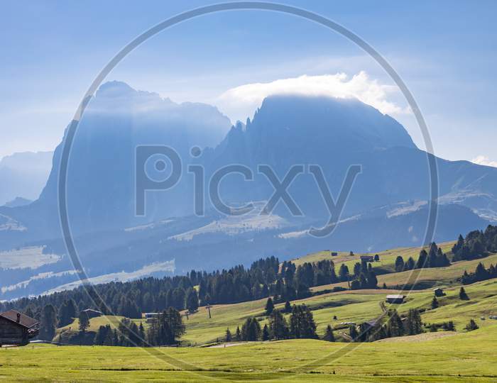 Fie Allo Sciliar, South Tyrol/Italy - August 8 : View Of The Countryside Near Fie Allo Sciliar, South Tyrol, Italy On August 8, 2020