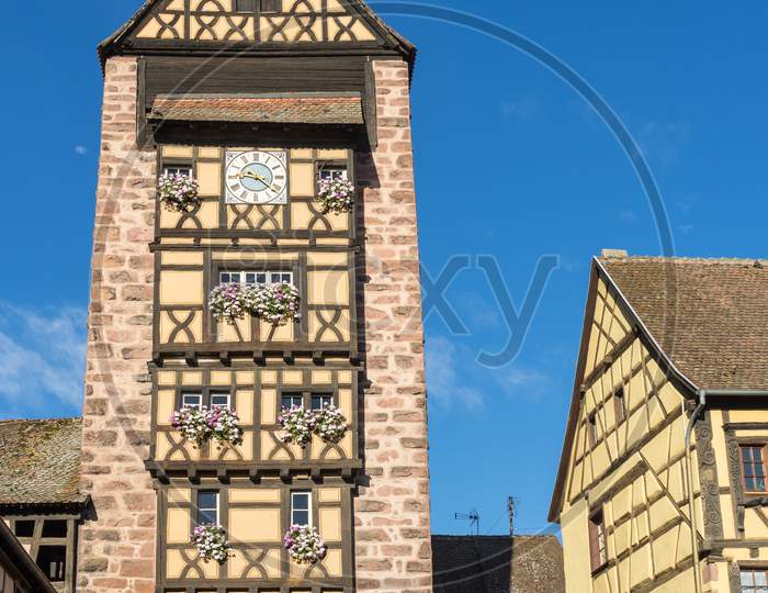 Architecture Of Riquewihr In Haut-Rhin Alsace France