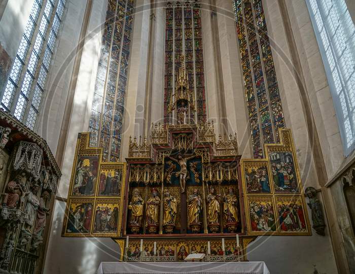 Interior View Of St James Church In Rothenburg