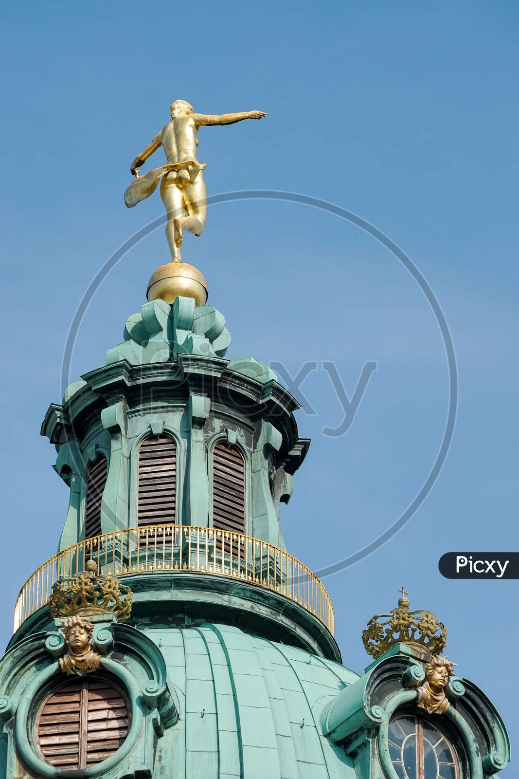 Statue Of Fotuna On Top Of The Charlottenburg Palace In Berlin