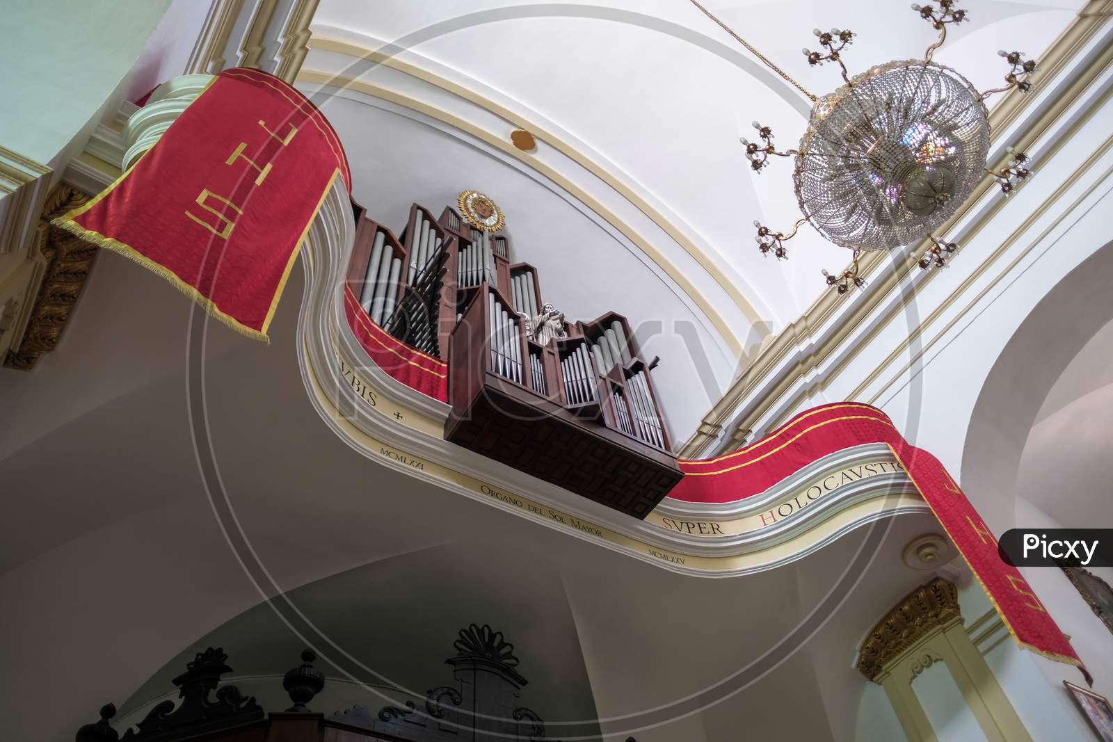 Organ In The Church Of The Encarnacion In Marbella