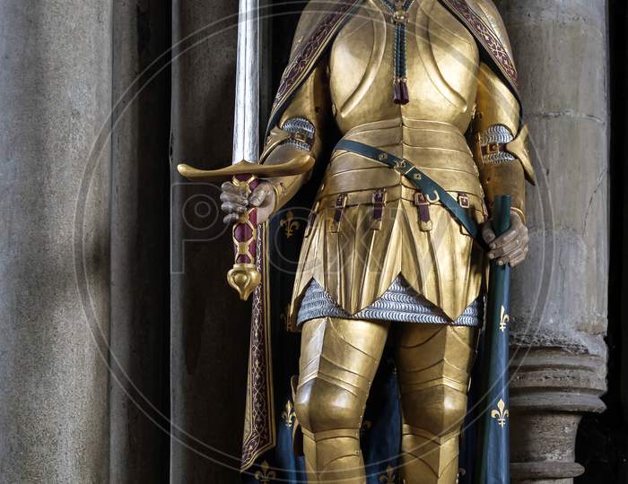 Statue Of Joan Of Arc In Winchester Cathedral
