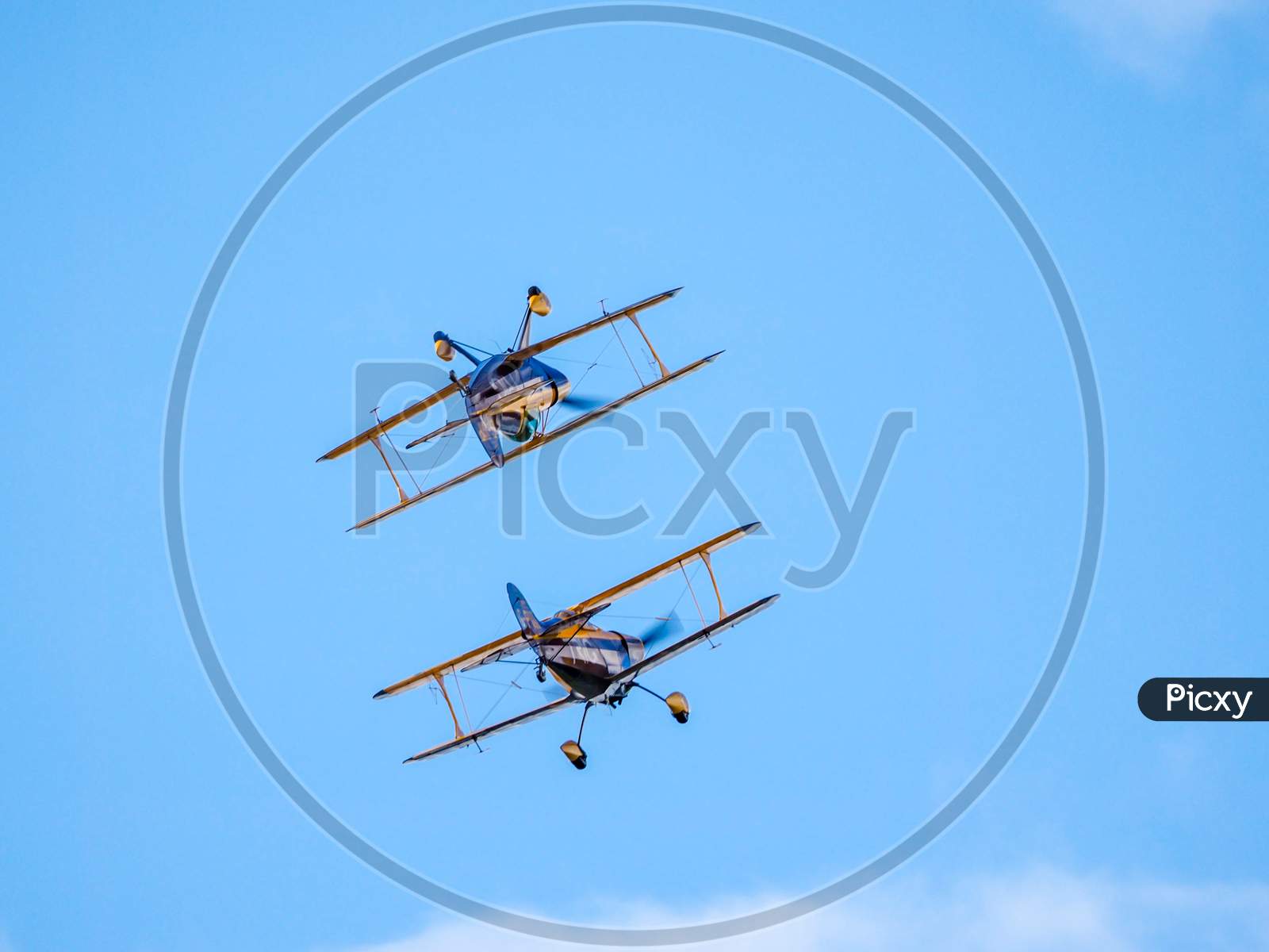 The Trig Aerobatic Team Flying Over Biggin Hill Airport