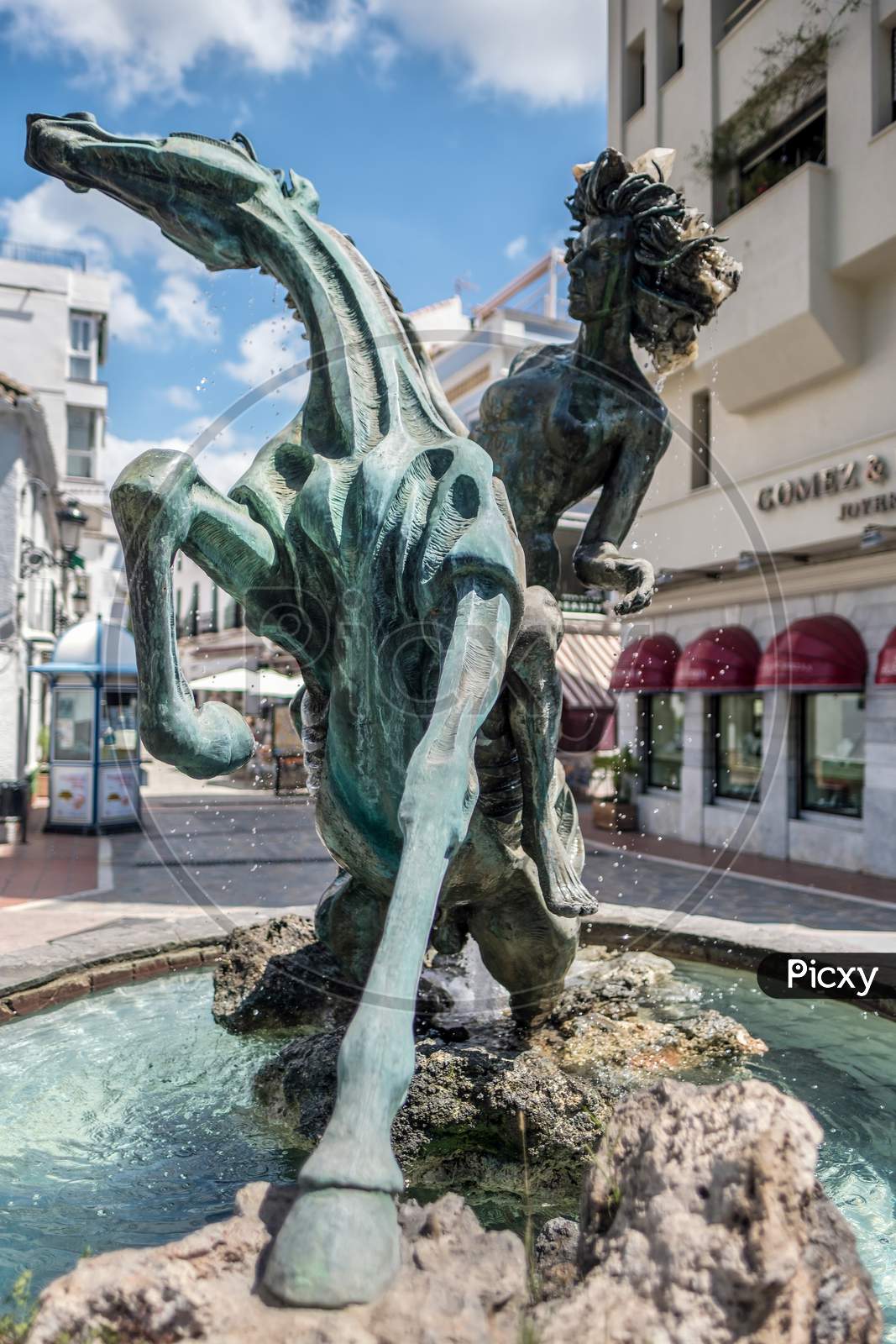 Statue Of The Beautiful One Of The Sea In The Old Town Of Marbella
