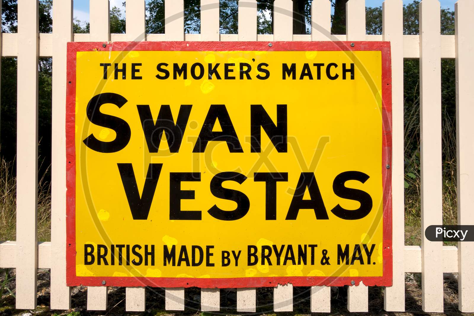 Swan Vestas Sign At Sheffield Park Station