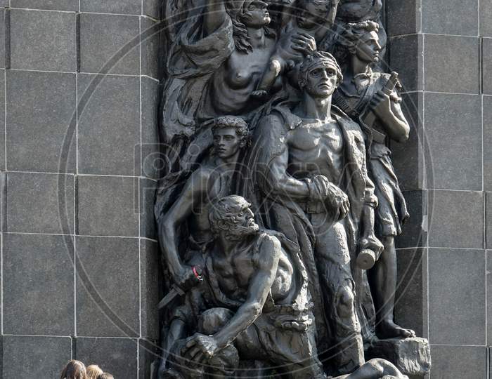 Western Side Monument To The 70Th Anniversary Of The Warsaw Ghetto Uprising In Warsaw