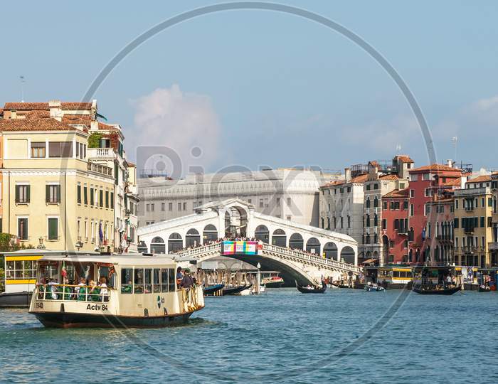 View Towards The Rialto Bridge In Venice
