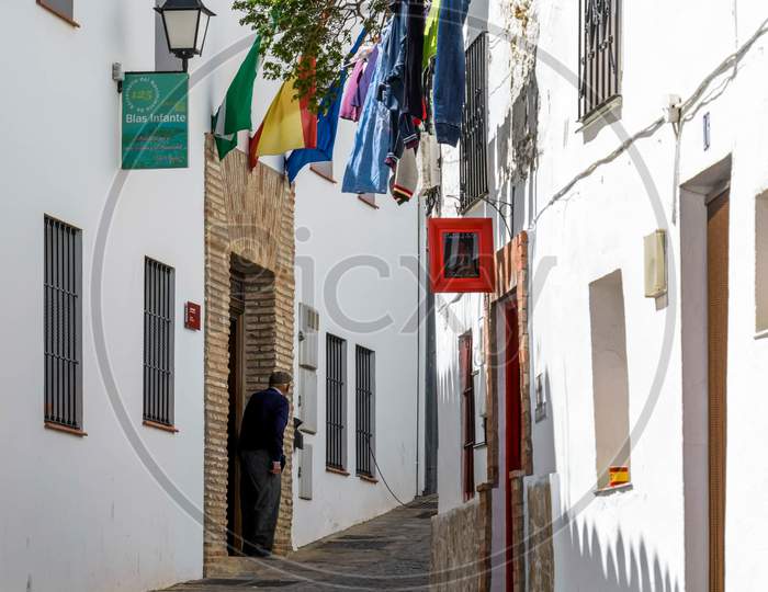 Casares, Andalucia/Spain - May 5 : View Of Casares In Spain On May 5, 2014. Unidentified Man.