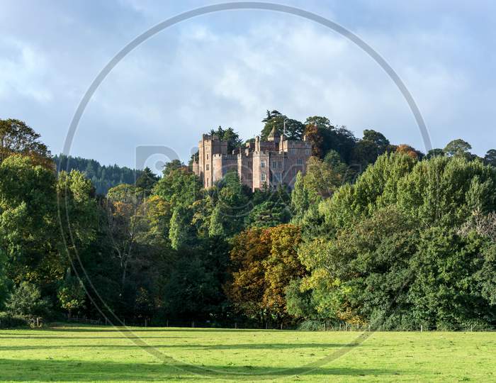 View Of Dunster Castle In Somerset