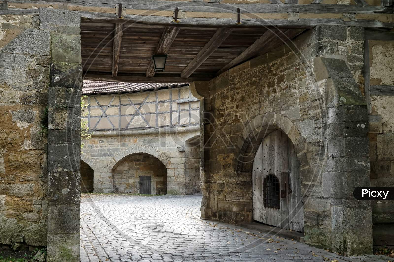 Entrance To An Old Courtyard In Rothenburg