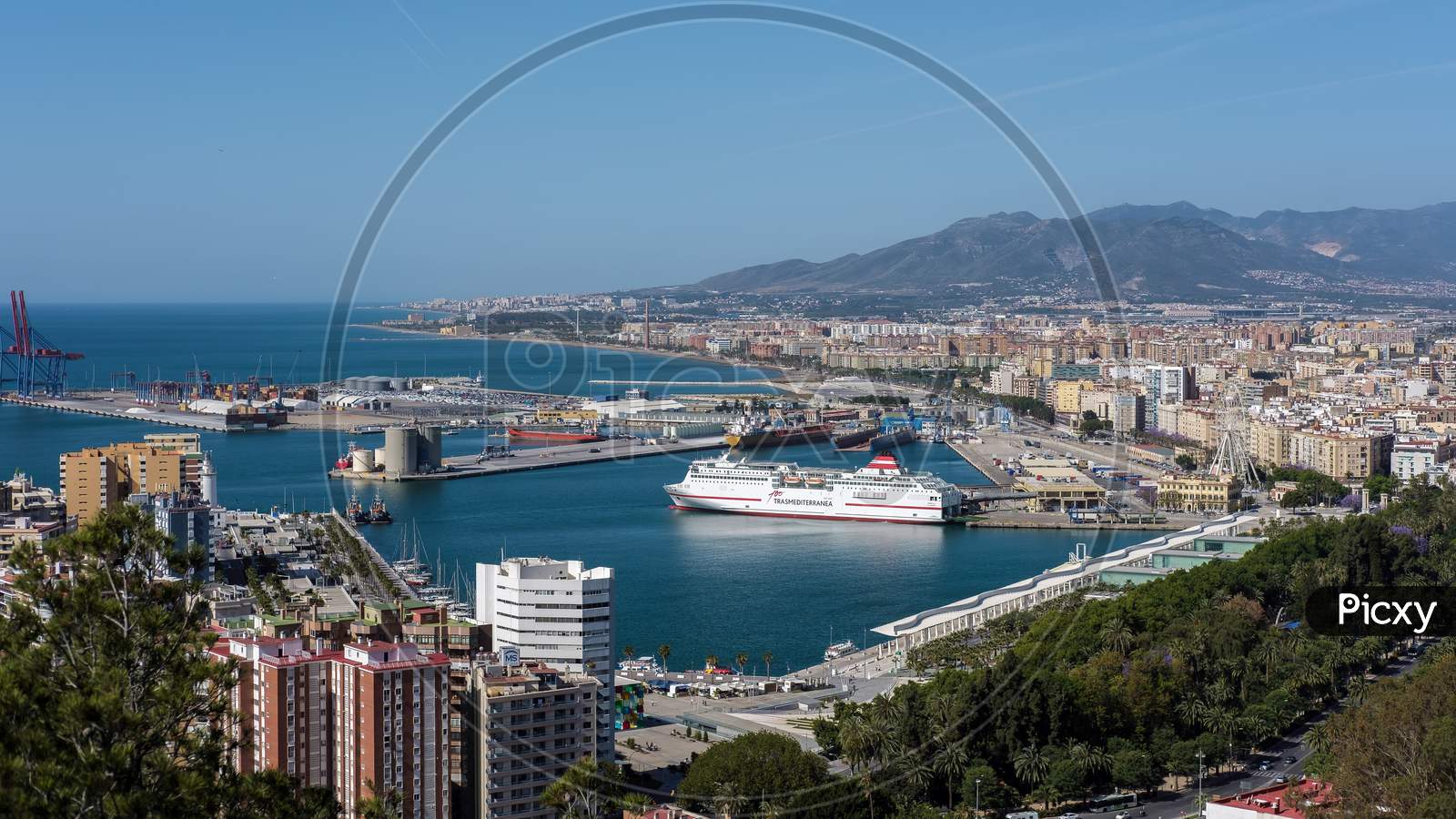 View Of The Harbour Area Of Malaga