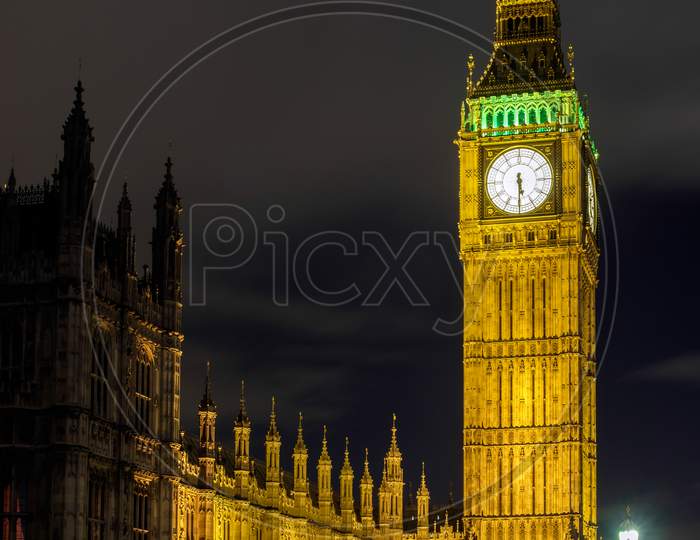 View Of Big Ben At Nighttime