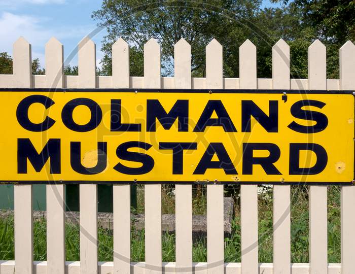 Colmans Mustard Sign At Sheffield Park Station