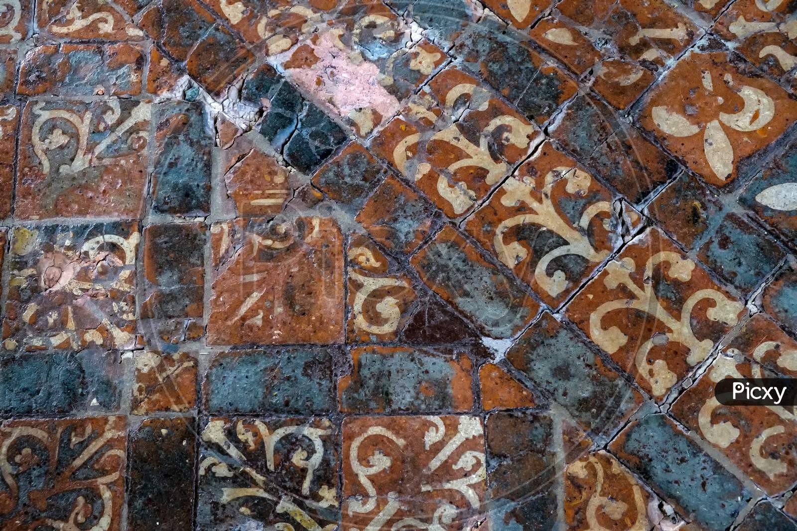 Floor Detail In Winchester Cathedral