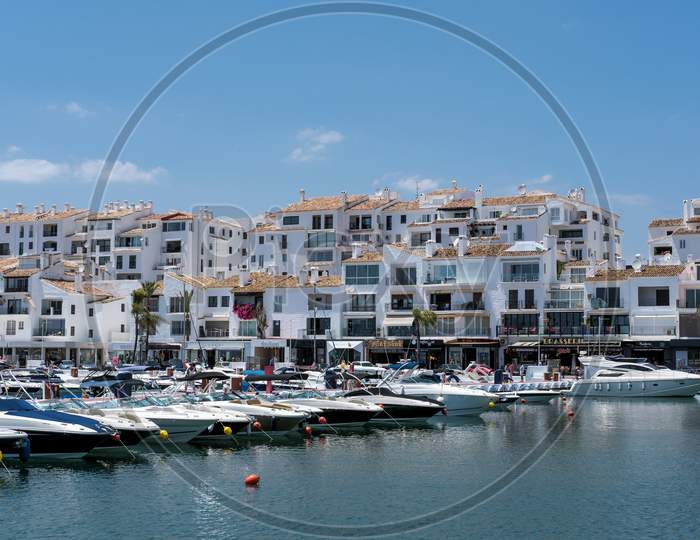 View Of Boats In The Harbour At Porto Banus