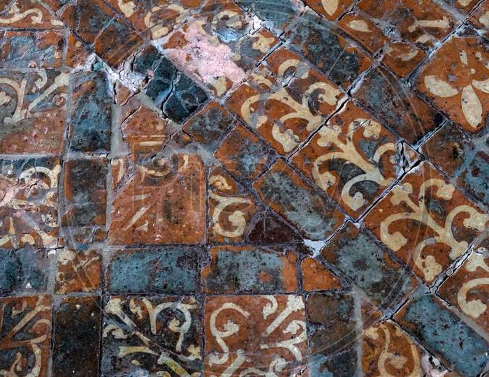 Floor Detail In Winchester Cathedral