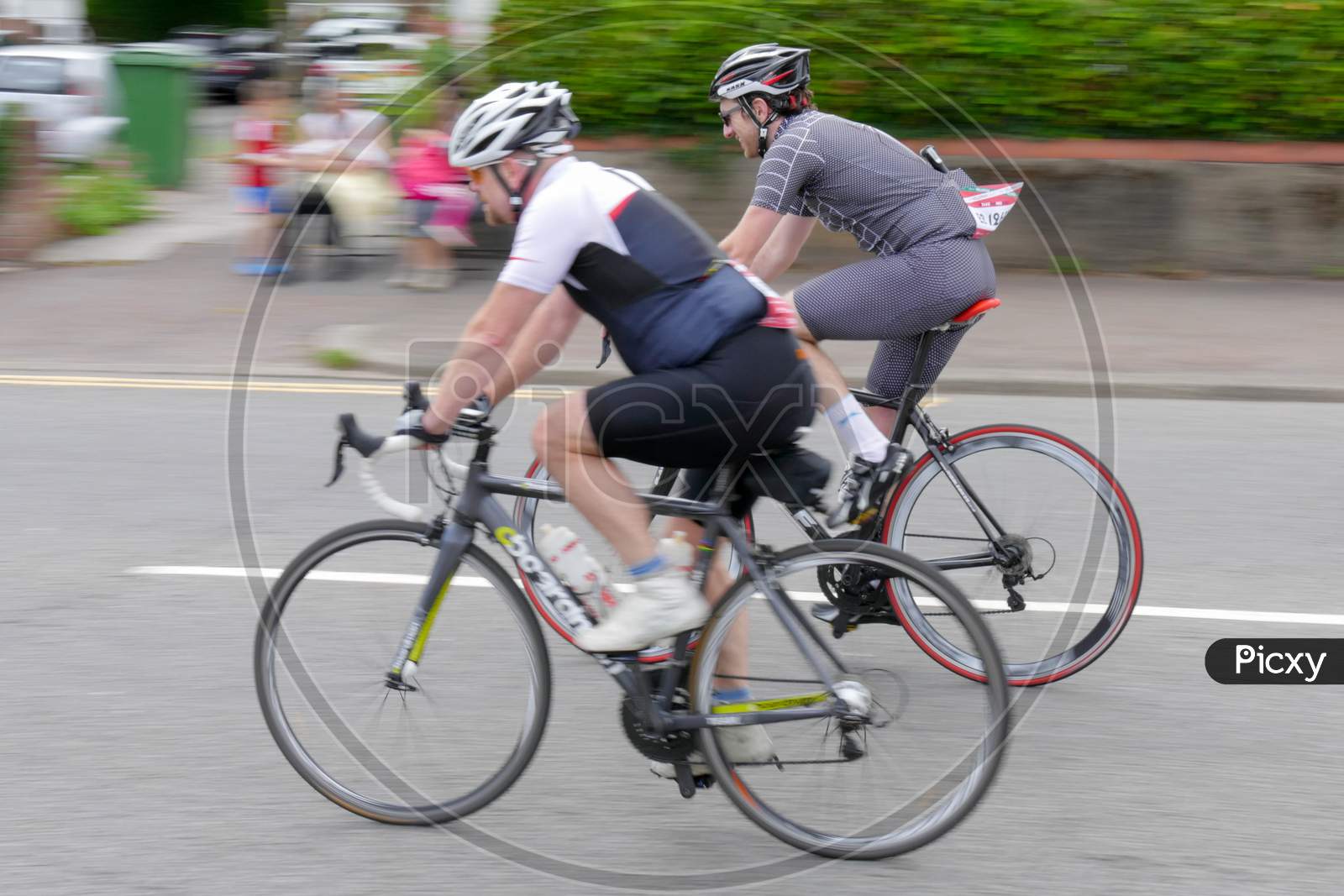 Cyclists Participating In The Velothon Cycling Event In Cardiff Wales On June 14, 2015