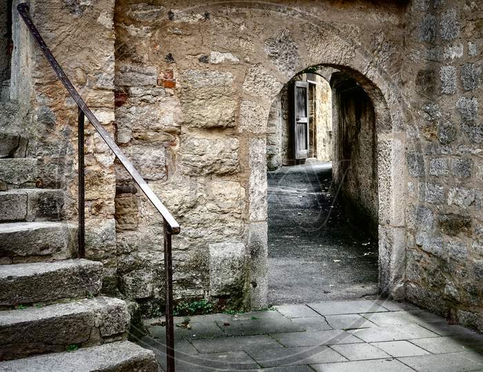 Old Alley In Rothenburg