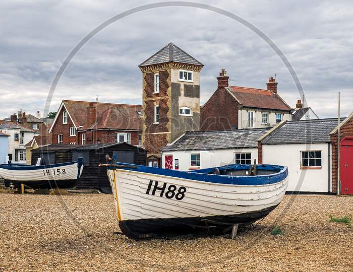 Traditional Fishing Boat On The Beach At Aldeburgh
