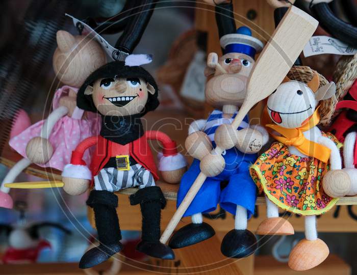 Marbella, Andalucia/Spain - July 6 : Wooden Toys In Marbella Spain On July 6, 2017