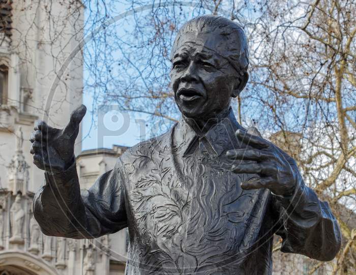 London/Uk - March 21 : Monument To Nelson Mandela In London On March 21, 2018