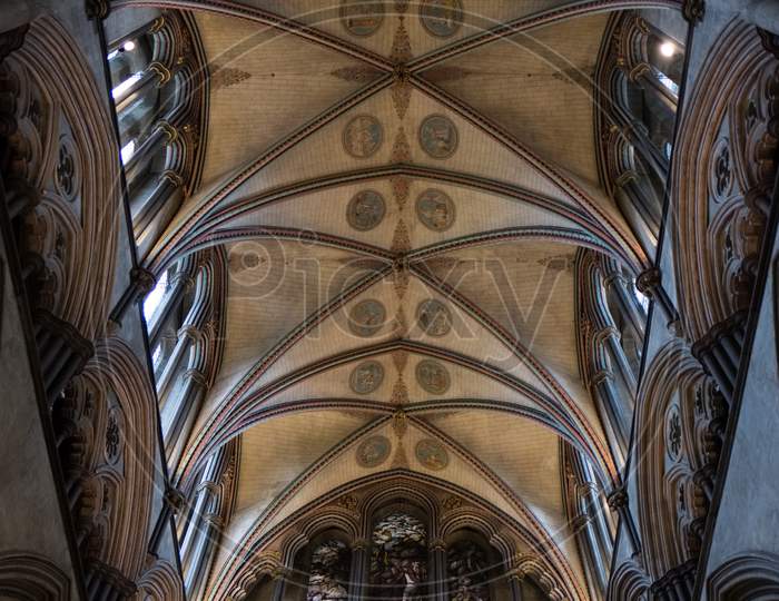 Interior View Of Salisbury Cathedral