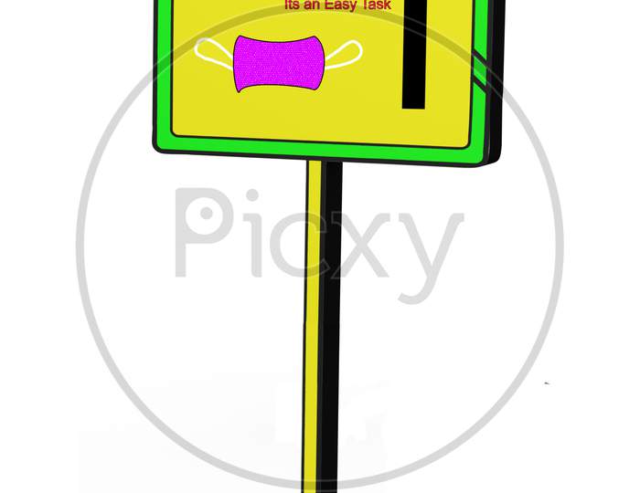 Up Arrow Traffic Signal Sign Shape Illustration 3D