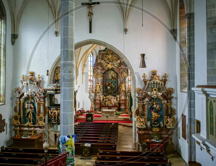 Interior View Of The Parish Church Of St. Georgen