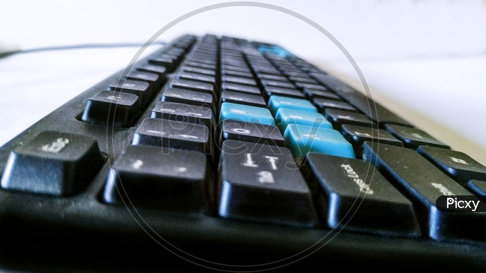 Computer Keyboard Buttons Close Shot Selective Focus