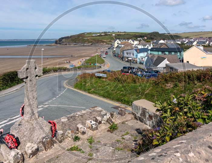 Broad Haven, Pembrokeshire/Uk - September 14 : View Of The War Memorial At Broad Haven Pembrokeshire On September14, 2019. Unidentified People