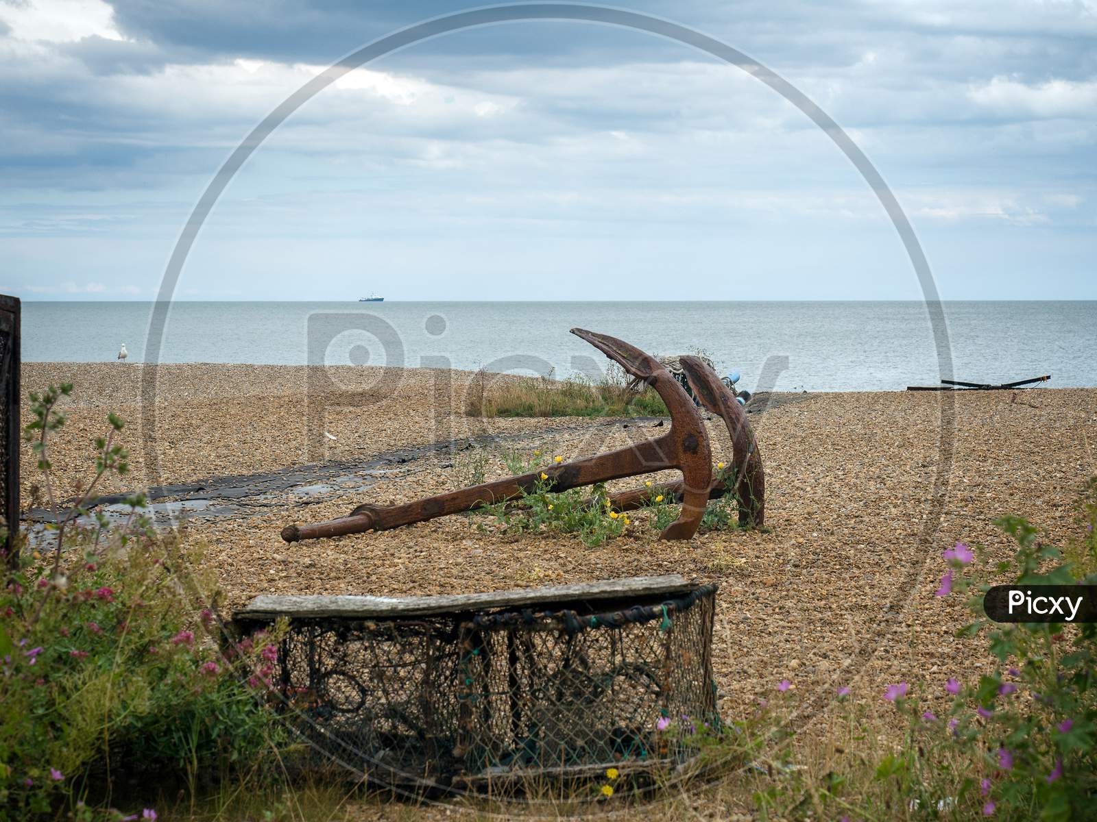 Rusty Anchors On The Beach At Aldeburgh