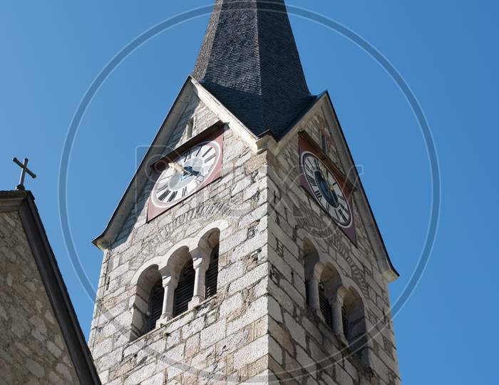 View Of The Evangelical Parish Church In Hallstatt