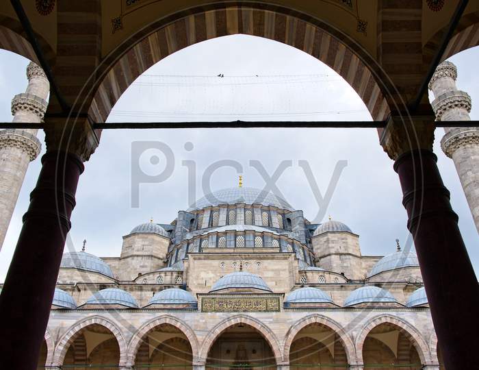 Istanbul, Turkey - May 28 : Exterior View Of The Suleymaniye Mosque In Istanbul Turkey On May 28, 2018