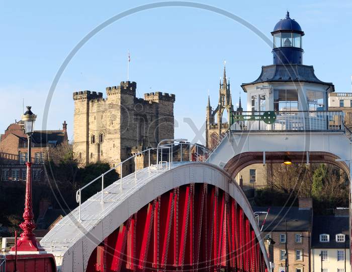 Newcastle Upon Tyne, Tyne And Wear/Uk - January 20 : View Of The Swing Bridge In Newcastle Upon Tyne, Tyne And Wear On January 20, 2018