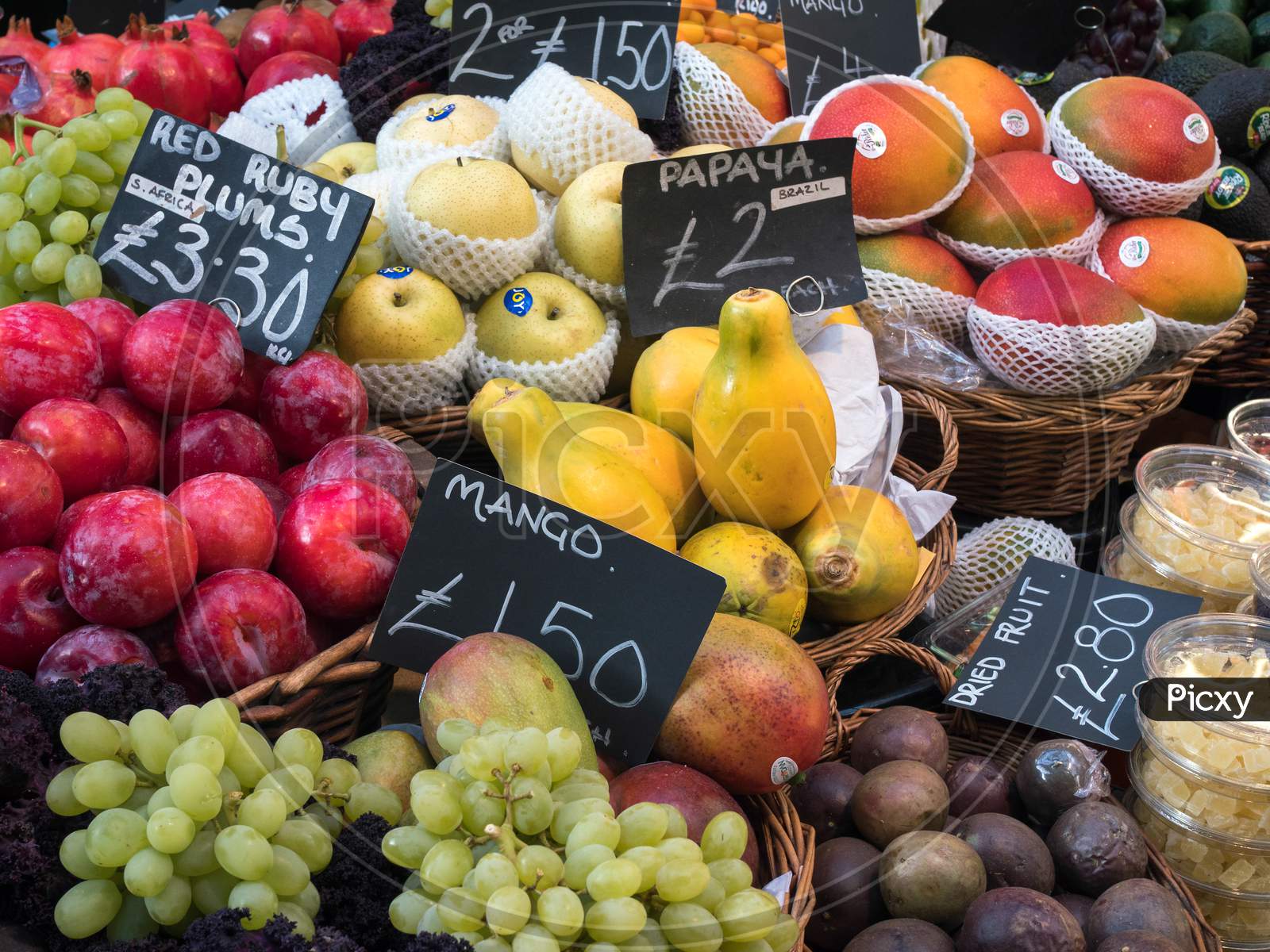 Fresh Fruit For Sale In Borough Market