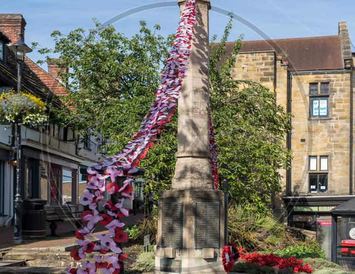 East Grinstead, West Sussex/Uk - August 18 : View Of The War Memorial In East Grinstead On August 18, 2018