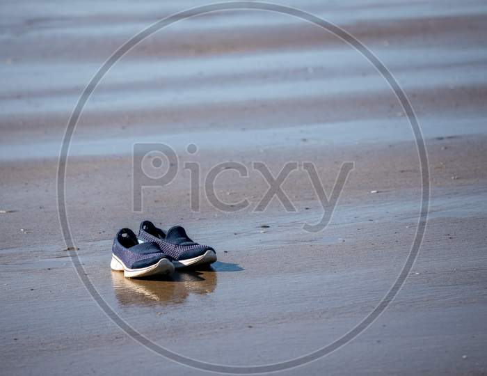 Abandoned Shoes On Broad Haven Beach