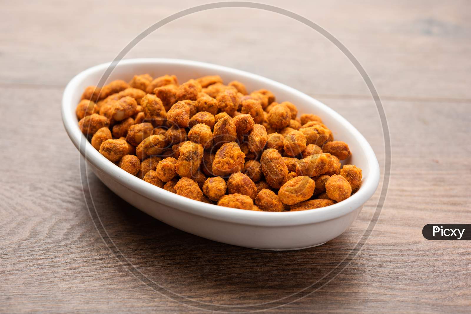 Traditional Indian Snacks Peanut Masala Or Spicy Crunchy Groundnut