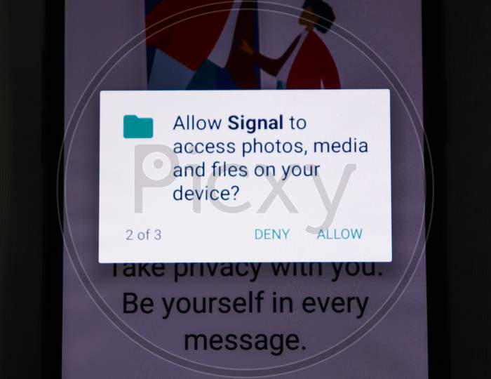 Signal app, mobile, ALLOW,DENY,