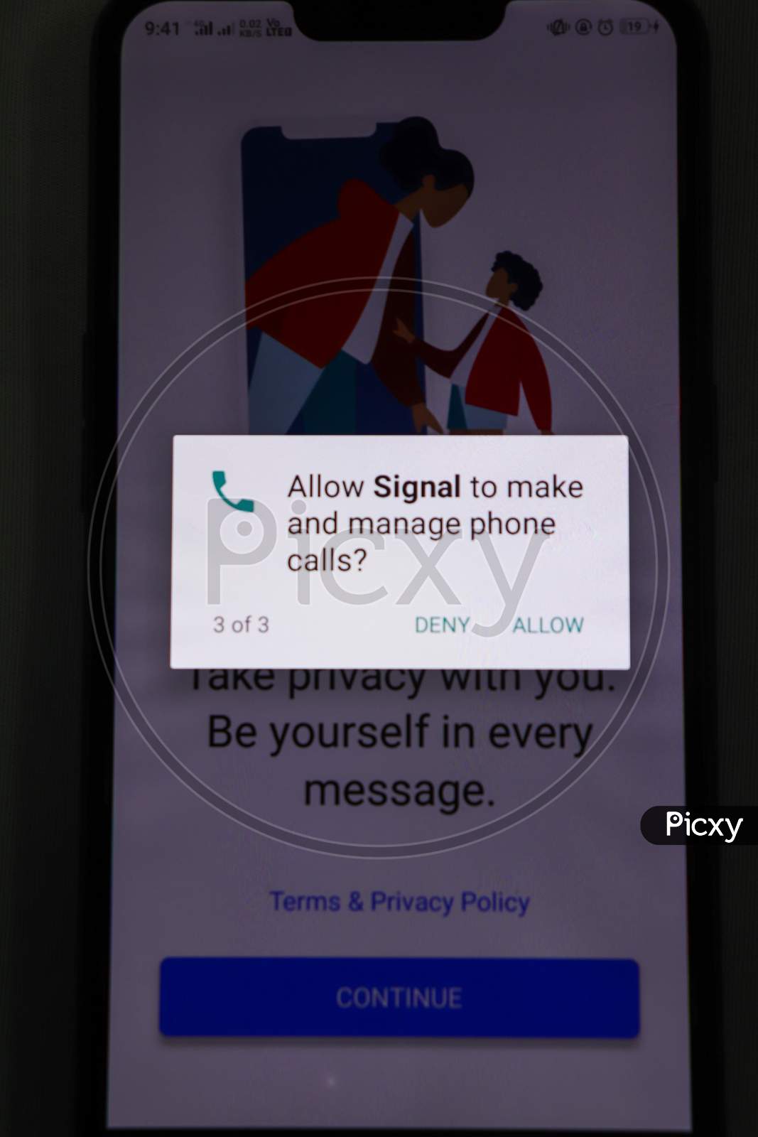 Signal app,DENY,ALLOW,CALL,mobile, play store,