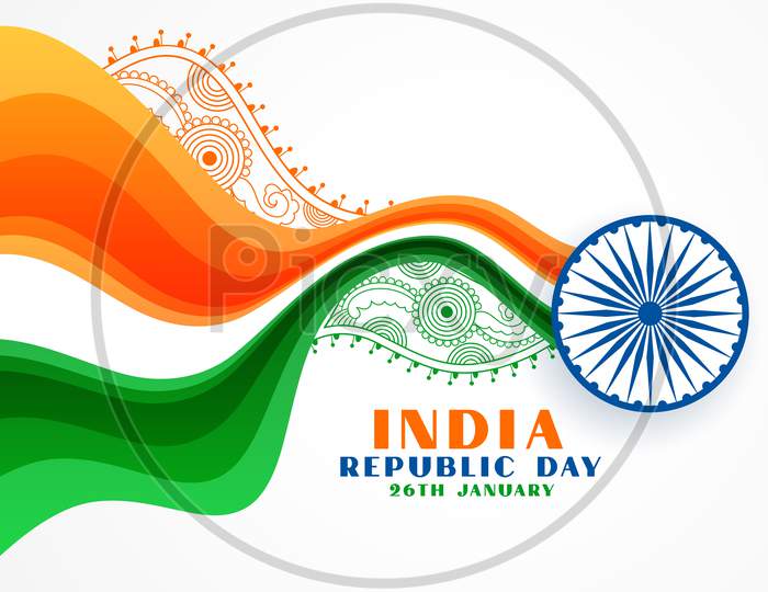 Nice Indian Republic Day  Flag Background