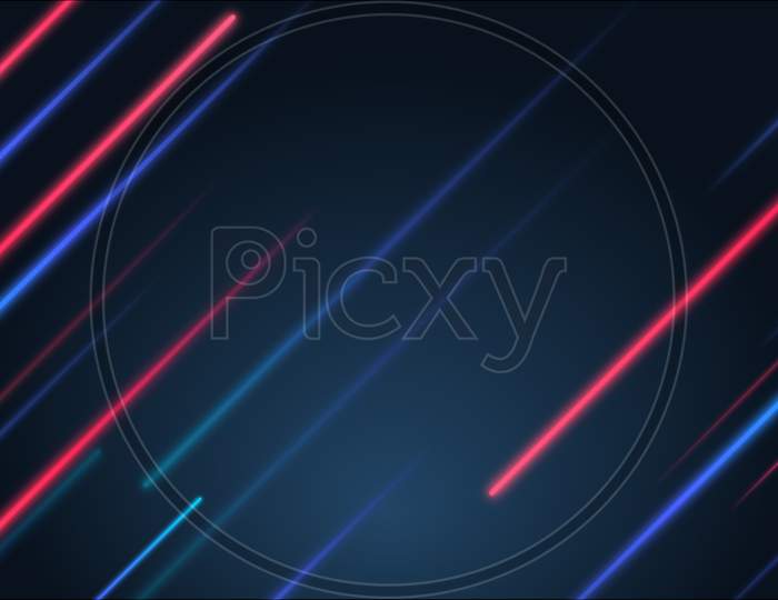 Neon lights colorful background night blue