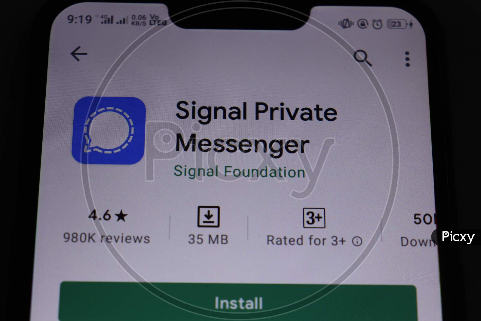 Signal private message, open, install,