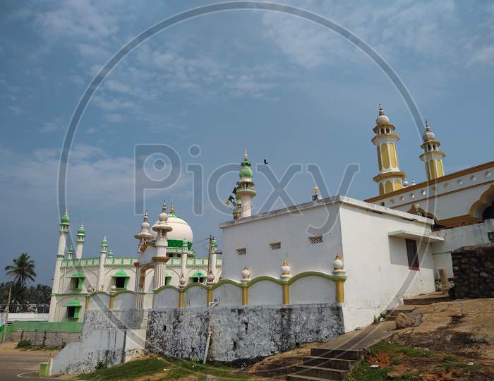 Beautiful mosque religious building in Thiruvananthapuram, Kerala