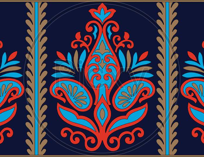 Seamless Traditional Design Paisley Background