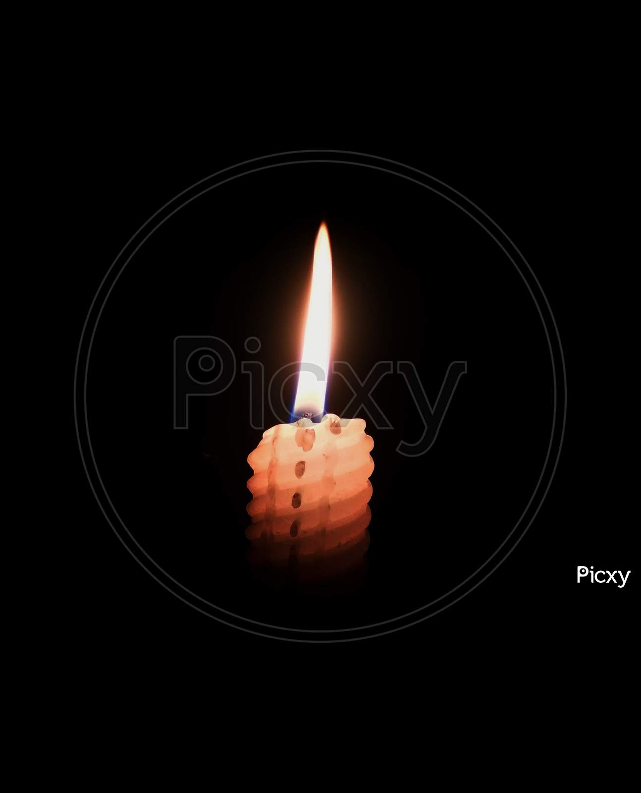 Candle light with black background