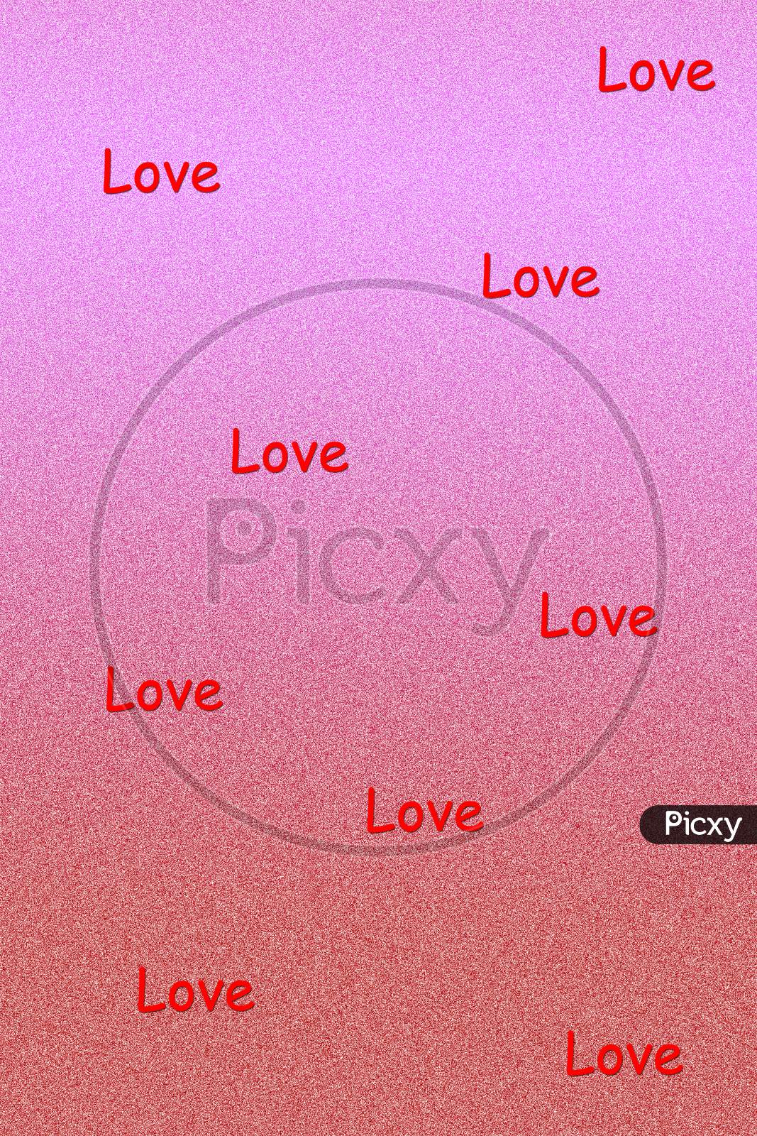 Love Love Love Mobile Abstract Wallpaper